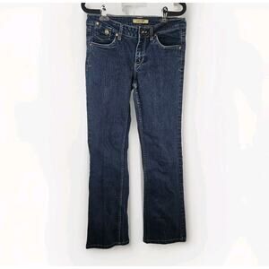 Vintage Y2K Lot 29 Size 7 Bootcut Low Rise Stretch Jeans Gold Embroidered 30x30